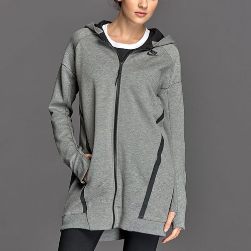 Nike Sportswear Tech Fleece Cocoon Mesh Carbon Heather / Dark Grey / Black for Women